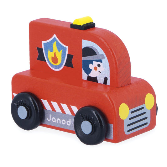 Janod Wooden Vehicle Fire Engine