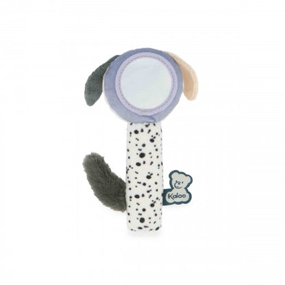Kaloo Mirror Rattle My Puppy - Chalk