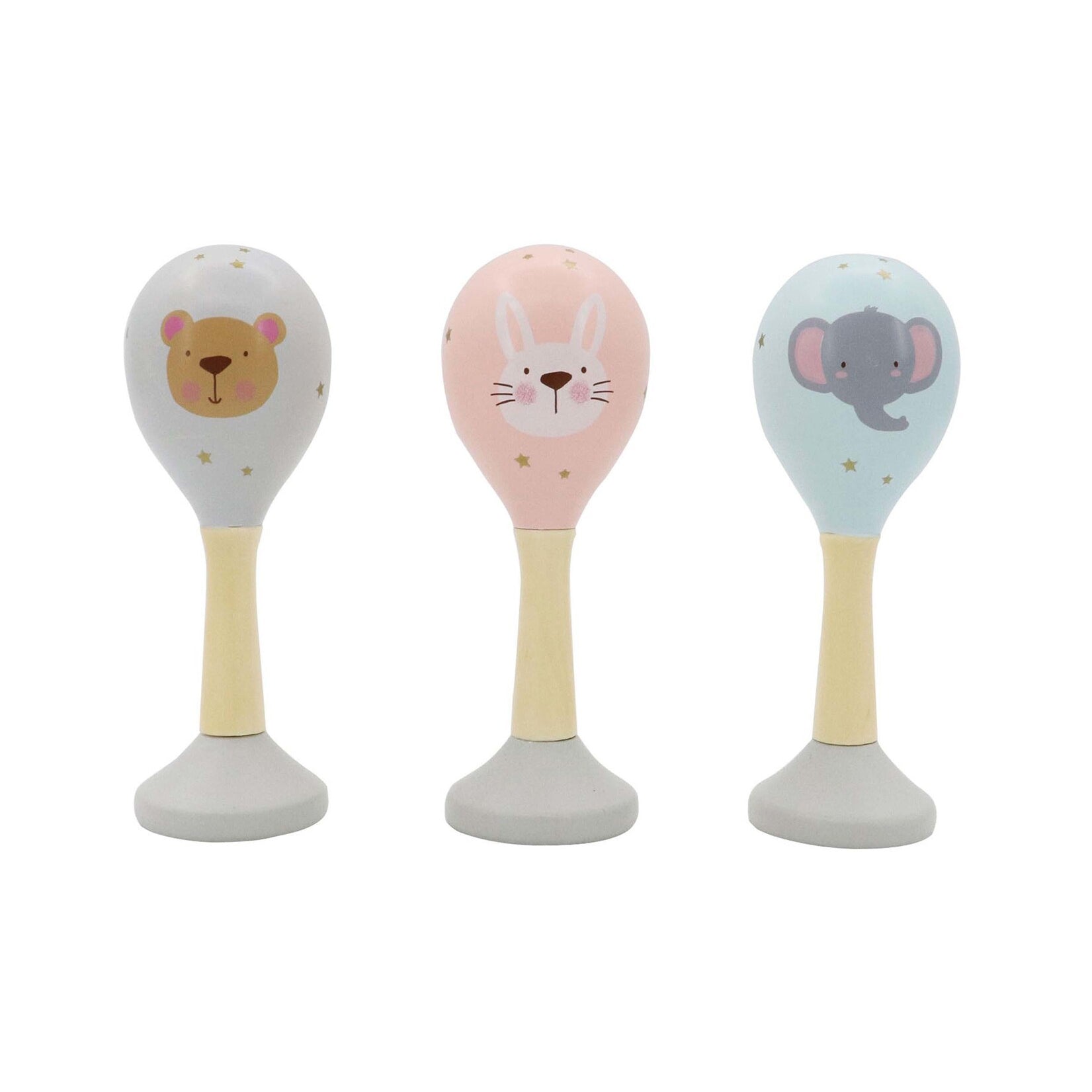 Kaper Kidz Calm Baby Animal Maraca Rattle – Chalk