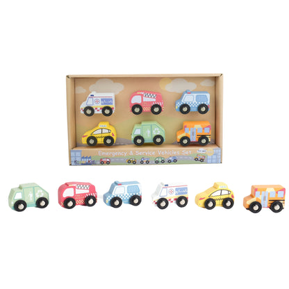 Kaper Kidz Wooden Emergency Vehicles Set