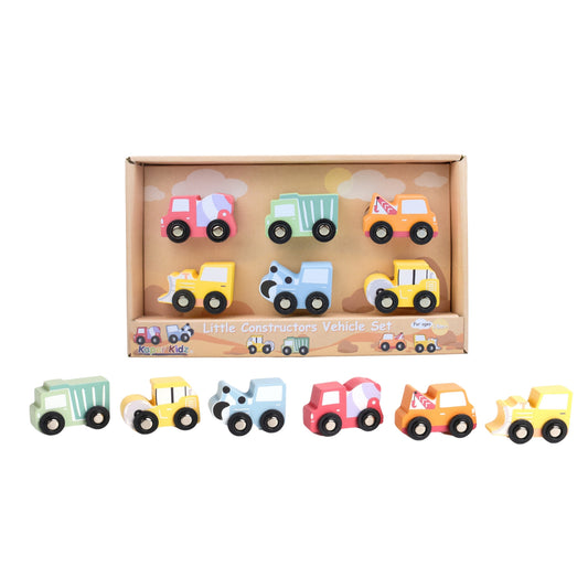 Kaper Kidz Wooden Constructors Vehicles Set