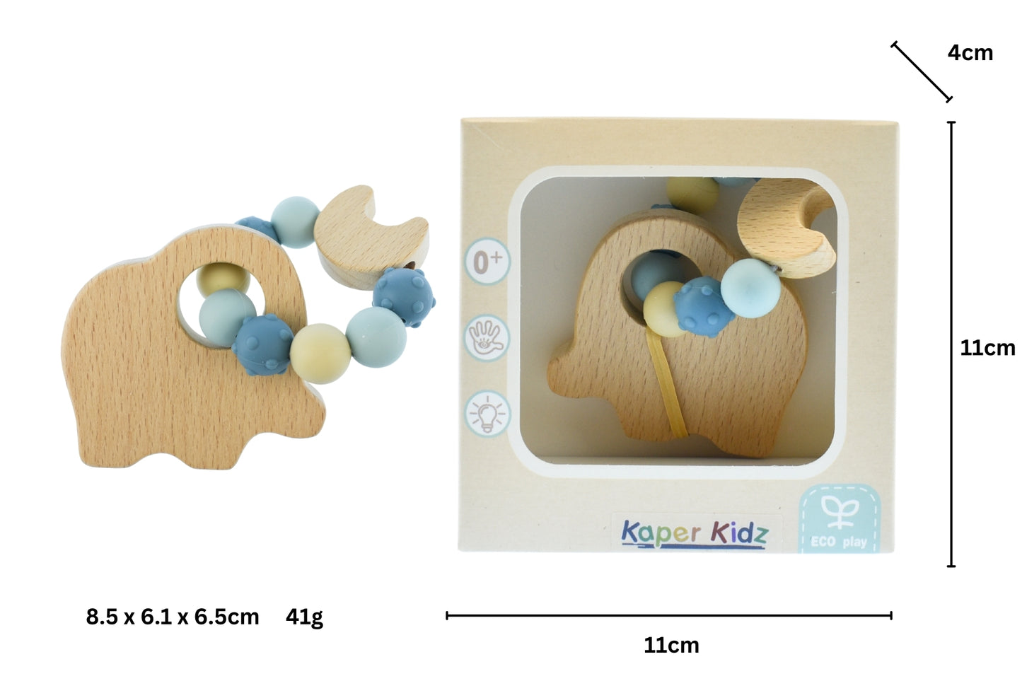 Kaper Kidz Ecobead Teether Elephant