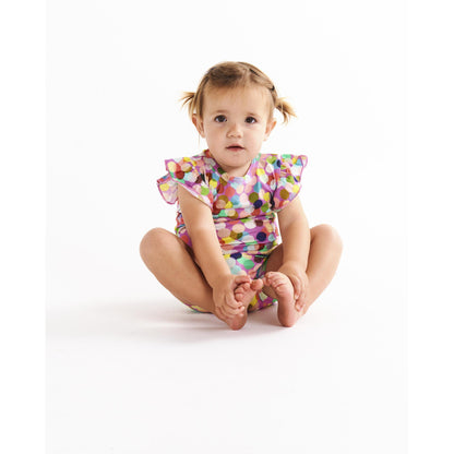 Kip & Co Organic Frill Romper Confetti