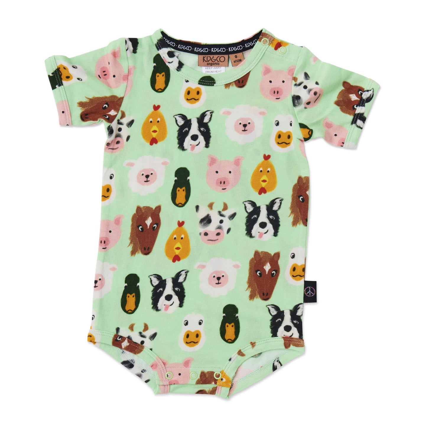 Kip & Co Organic Romper Farm Friends