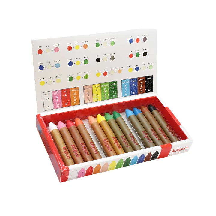 Kitpas Rice Wax Crayons 12