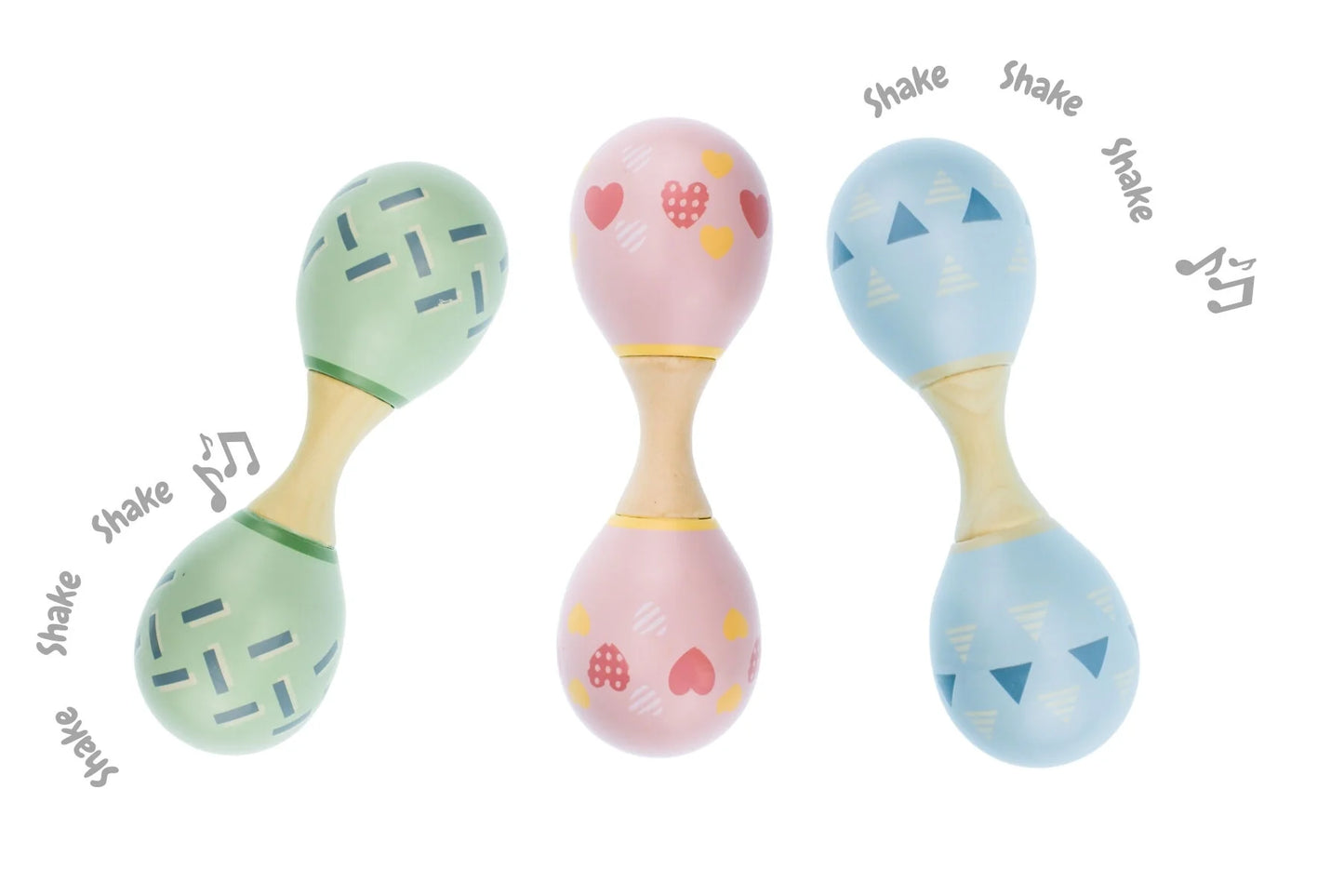 Kaper Kidz Calm Double Head Maracas - Chalk