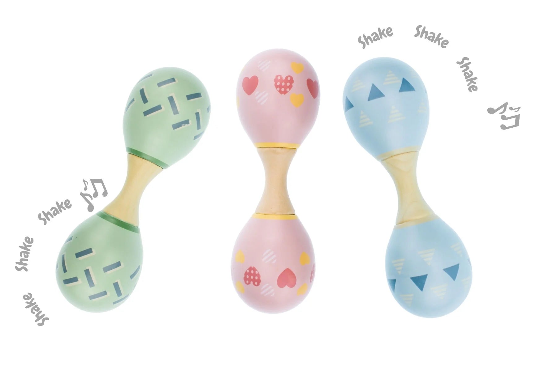 Kaper Kidz Calm Double Head Maracas - Chalk