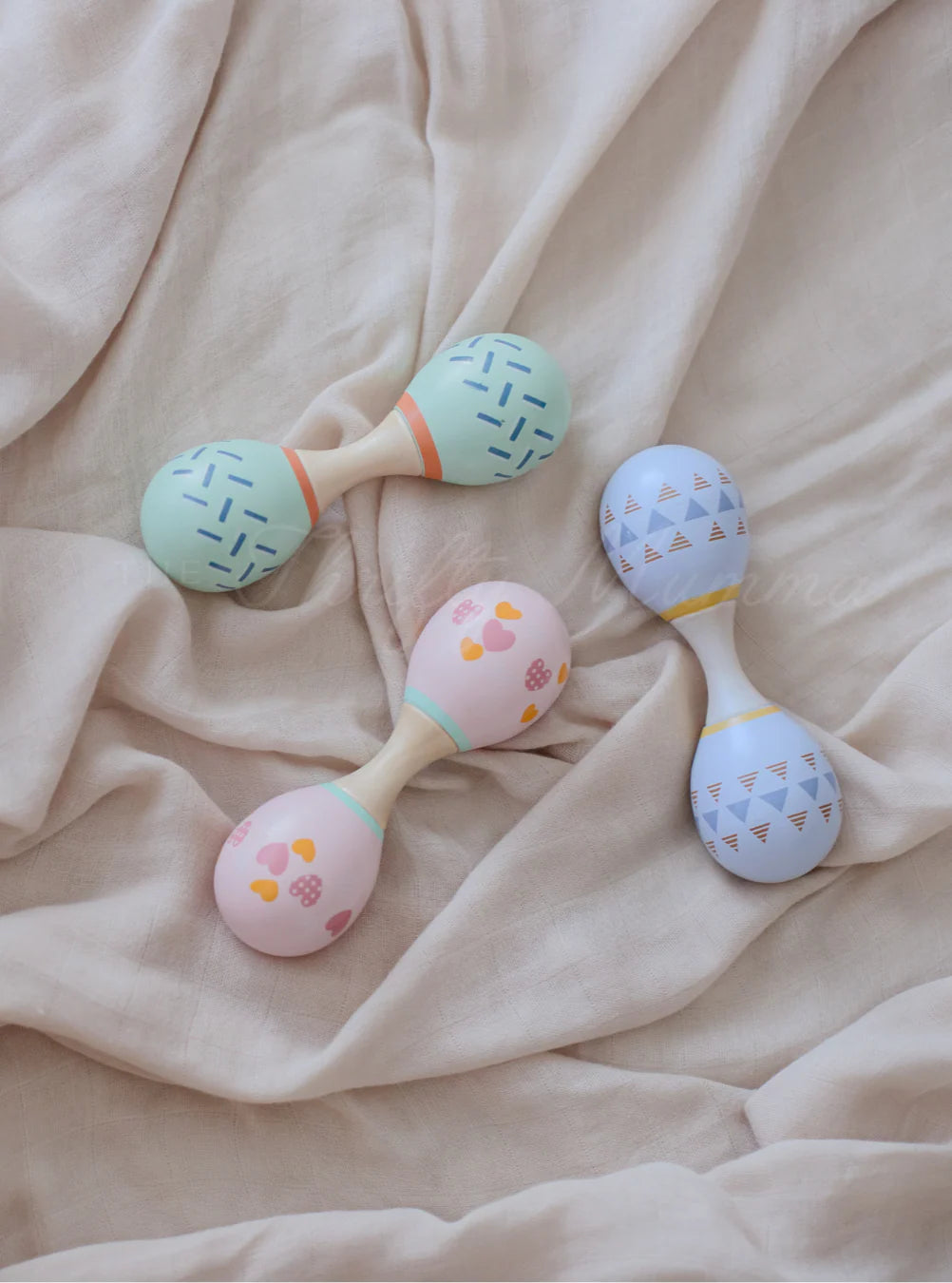 Kaper Kidz Calm Double Head Maracas - Chalk