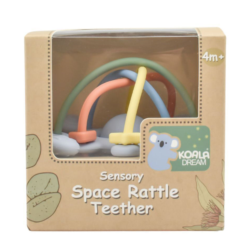 Koala Dream Sensory Space Rattle Teether Blue