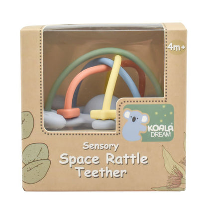 Koala Dream Sensory Space Rattle Teether Blue