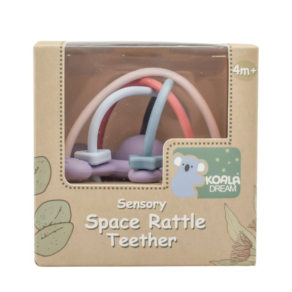 Koala Dream Sensory Space Rattle Teether Purple