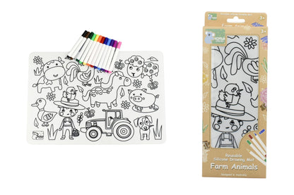 Koala Dream Silicone Drawing Mat Farm Animals