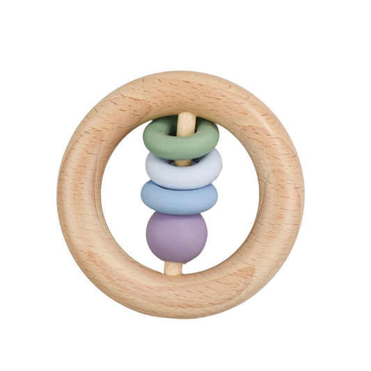 Koala Dream Silicone Wood Teether Ring Green