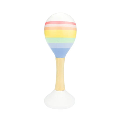 Colorful maraca on a white background