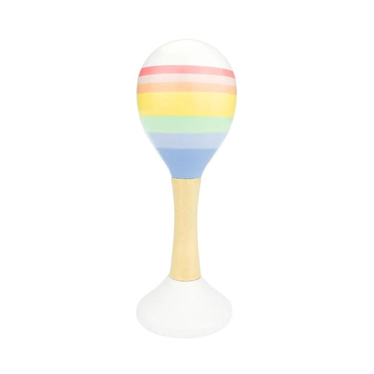 Colorful maraca on a white background