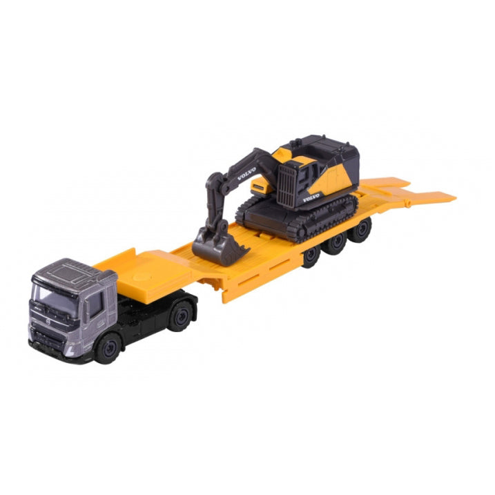 Majorette Volvo Transporter Excavator