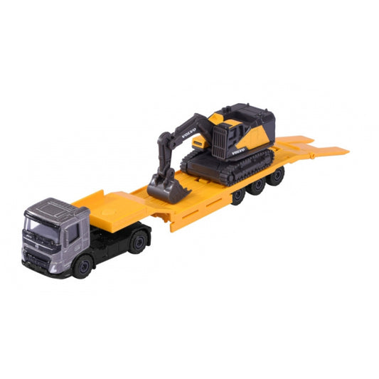 Majorette Volvo Transporter Excavator