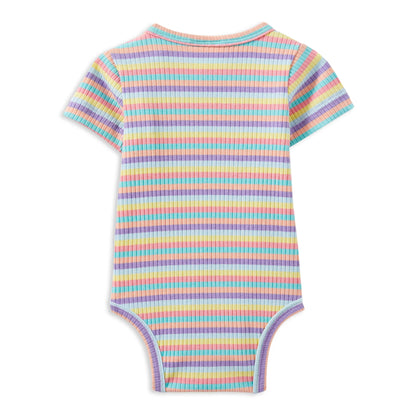 Milky Bubbysuit Multi Stripe Rib