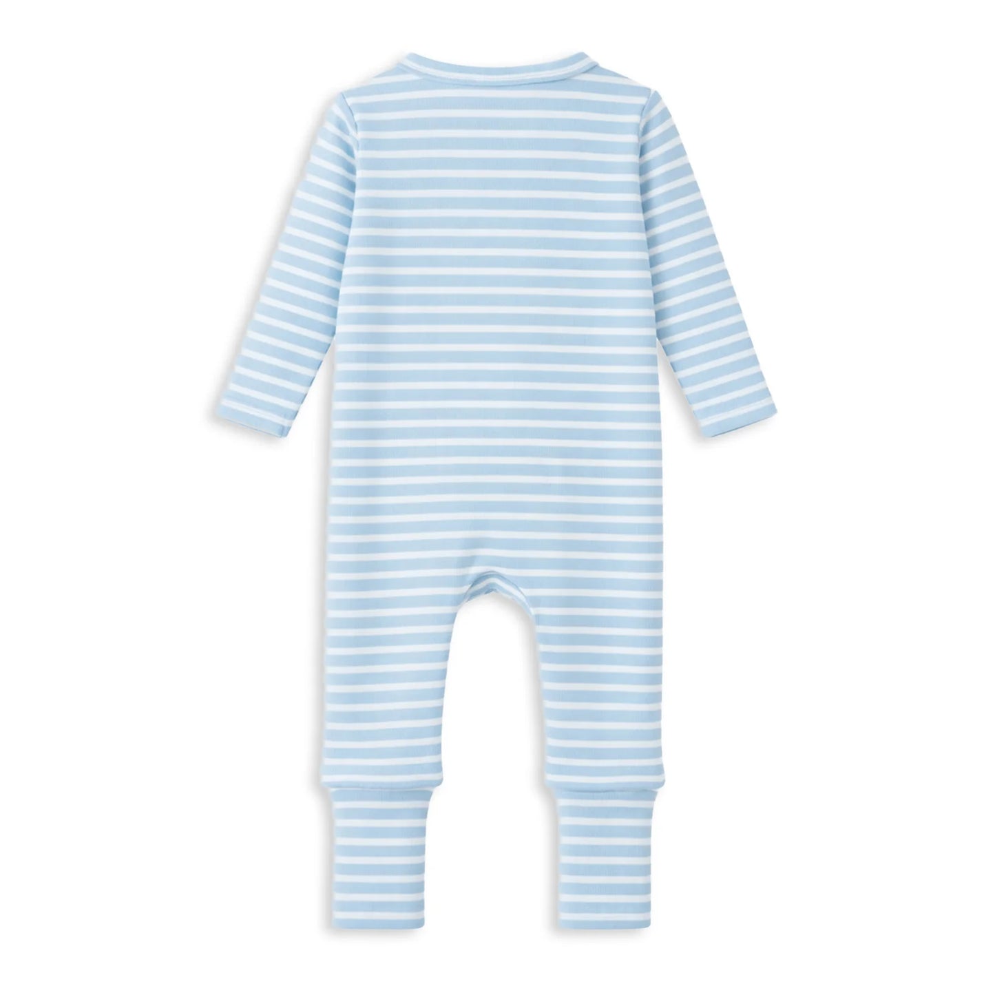 Milky Mist Stripe Zip Romper - Chalk