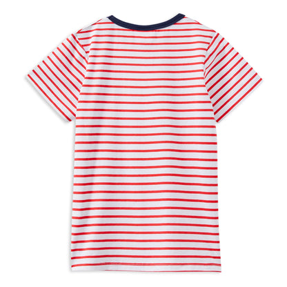 Milky Tee Red Stripe Tiger