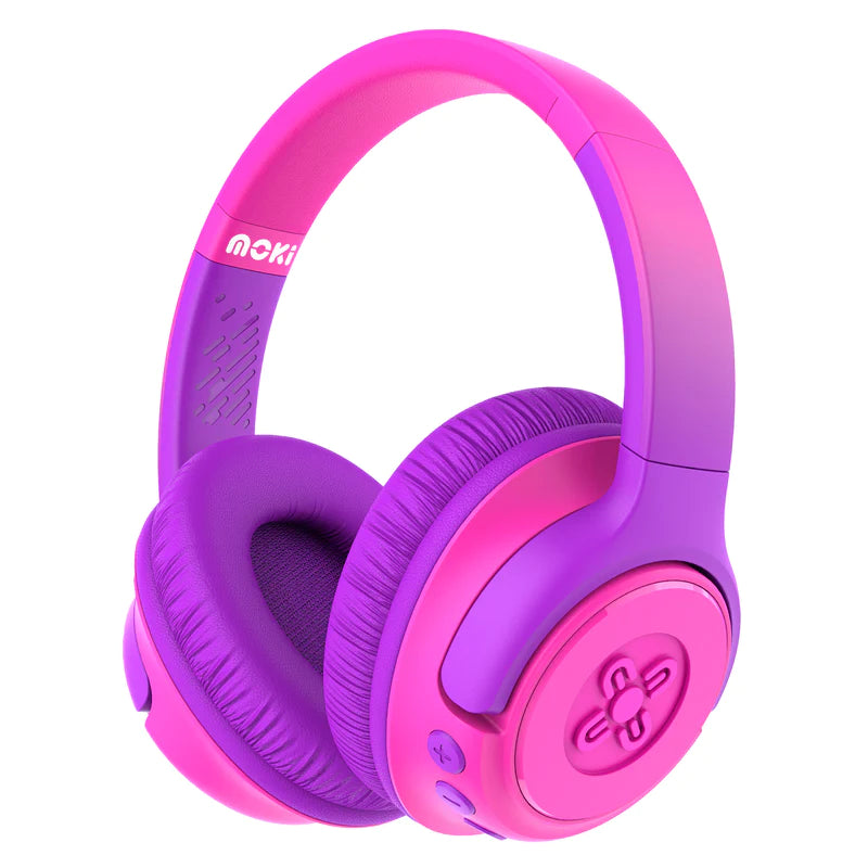 Moki Mixi Volume Limited Wireless Headphones Pink Purple - Chalk