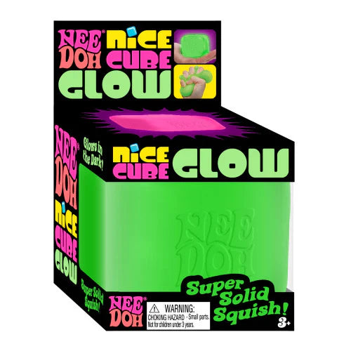 Nee Doh Nice Cube Glow - Chalk