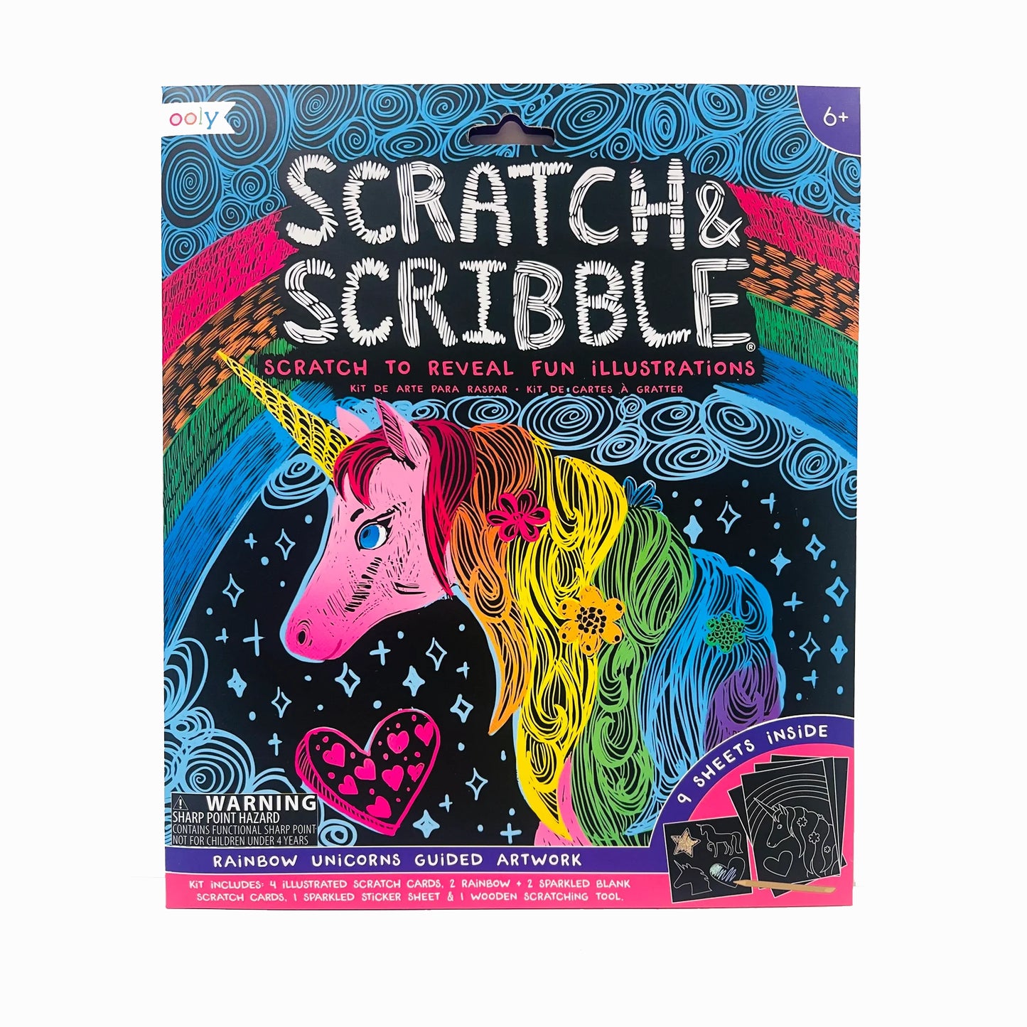 Ooly Scratch & Scribble Rainbow Unicorns