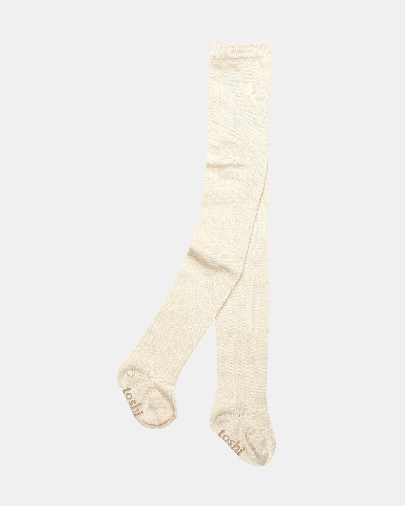 Toshi Organic Tights Footed Feather - Chalk
