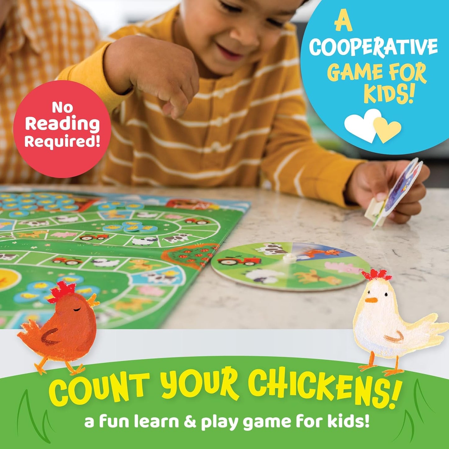 Peaceable Kingdom Board Game Count Your Chickens