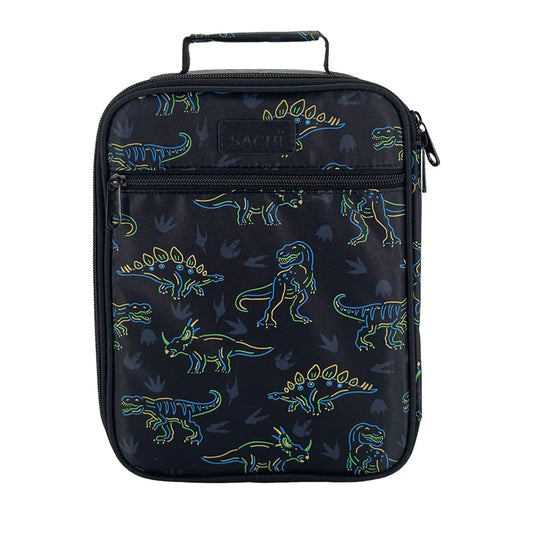 Sachi Insulated Lunch Bag Neon Dinosaurs