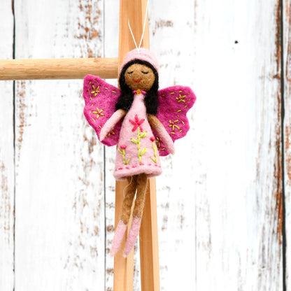 Tara Treasures Christmas Ornament Angel Fairy Pink