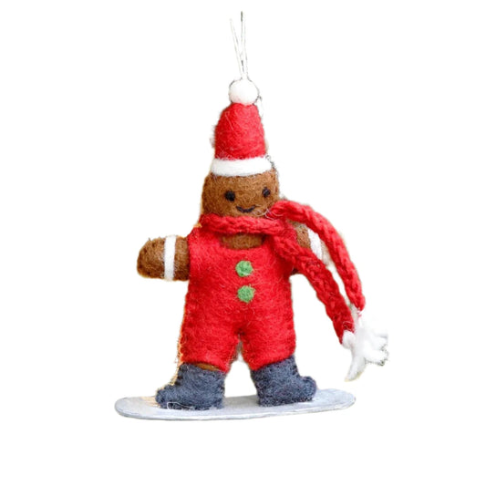 Tara Treasures Christmas Ornament Gingerbread Snowboard