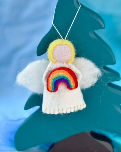 Tara Treasures Christmas Ornament Rainbow Angel