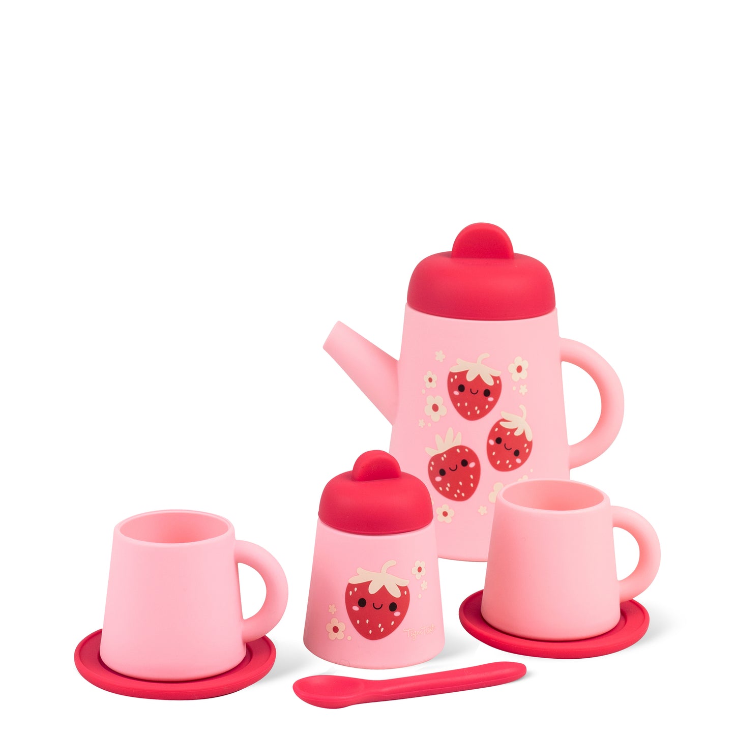 Tiger Tribe Silicone Tea Set Strawberry Patch