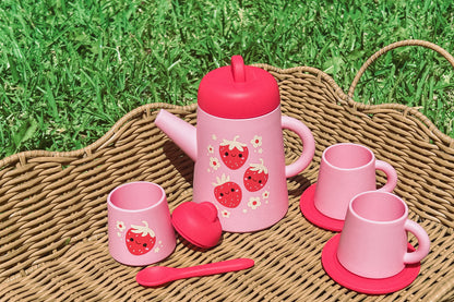 Tiger Tribe Silicone Tea Set Strawberry Patch