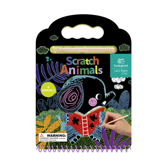 Tooky Toy Let's Paint Scratch Animals