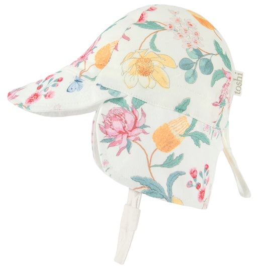 Toshi Sunhat Flap Cap Down Under Waratah