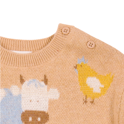 Toshi Pullover Mystical Farm Buddies - Chalk