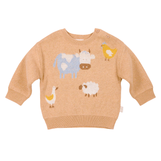 Toshi Pullover Mystical Farm Buddies - Chalk