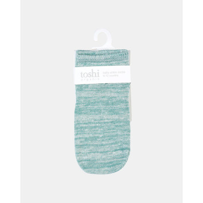 Toshi Organic Socks Ankle Marle Jade