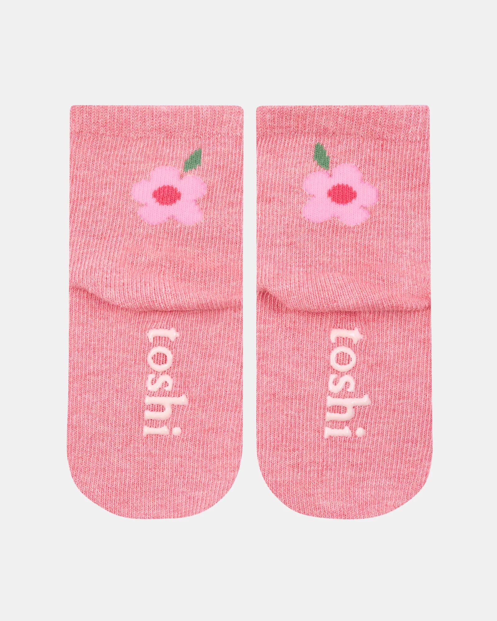 Toshi Organic Socks Ankle Rosie Posie - Chalk