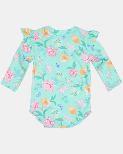 Toshi Swim Onesie Ripple Waratah