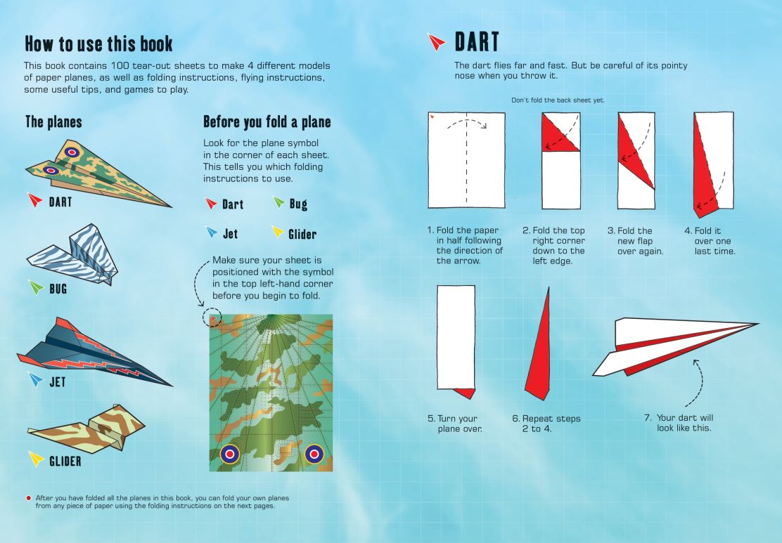 Usborne 100 Paper Planes To Fold And Fly - Chalk