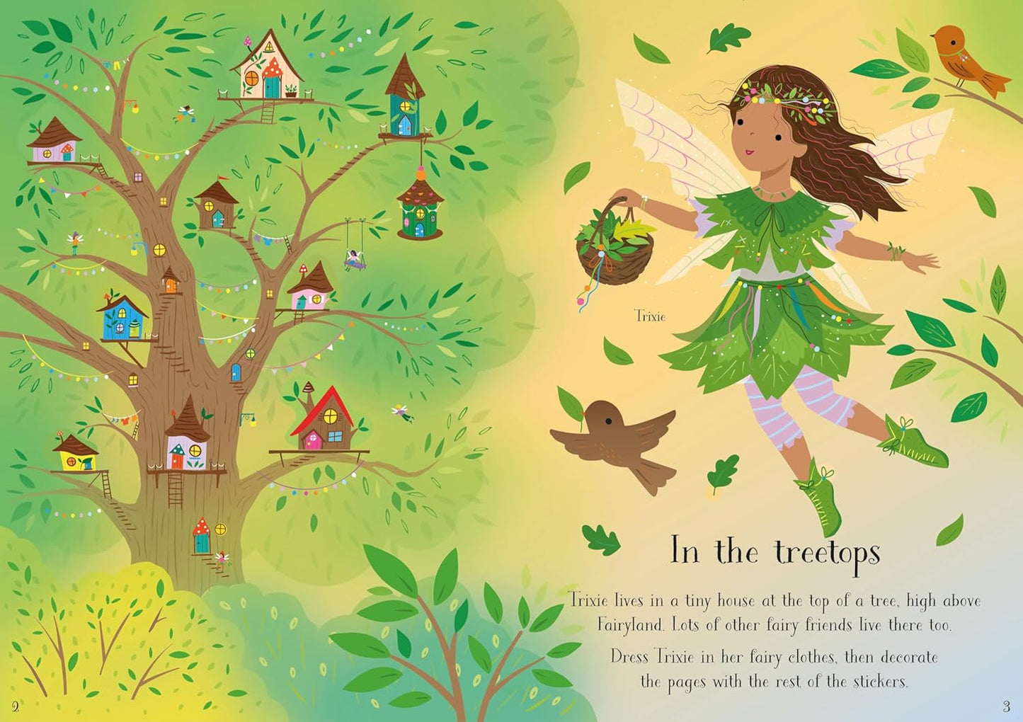 Usborne Little Sticker Treetop Fairies