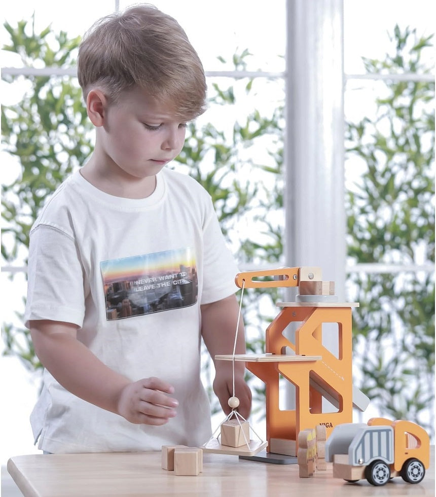 Viga Toys Crane Lift With Dumper