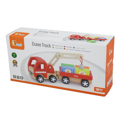 Viga Toys Wooden Crane Truck