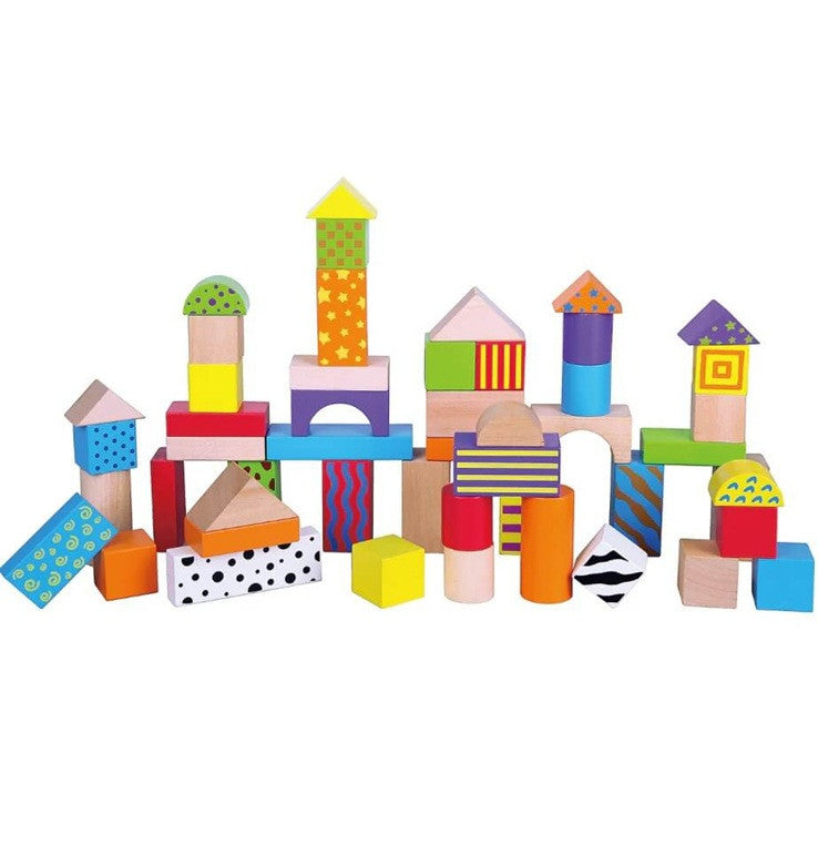 Viga Toys Coloured Pattern Blocks - Chalk
