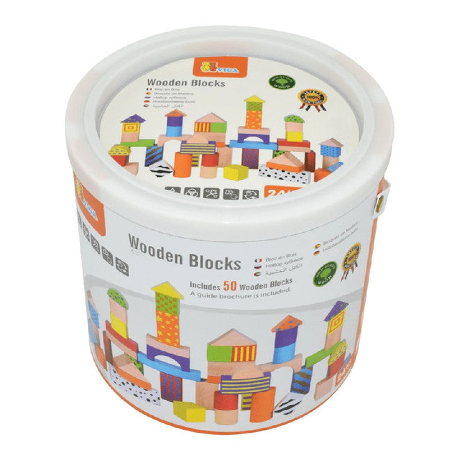 Viga Toys Coloured Pattern Blocks - Chalk