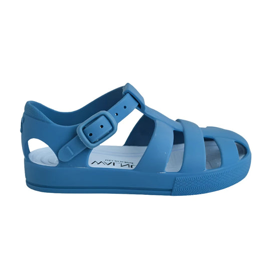 Walnut Frankie Sandals Matte Blue