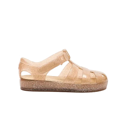 Walnut Frankie Sandals Rose Gold